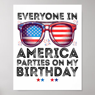 Affiche 4 juillet 2025 Tout Le Monde En Amérique Fête Sur