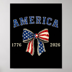 Affiche 4 juillet 2026 250e anniversaire Femme Coquette