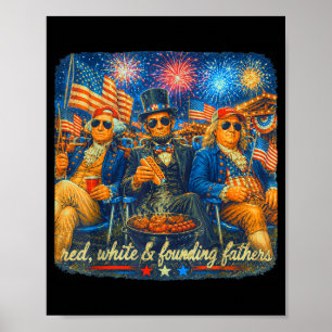 Affiche 4 juillet abraham lincoln vintage 250ème