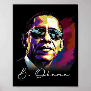 Affiche 4 juillet Barack Obama Président Portrait Patrio