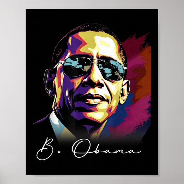 Affiche 4 juillet Barack Obama Président Portrait Patrio (Devant)