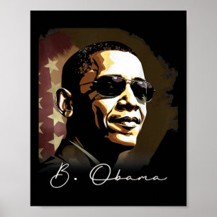 Affiche 4 juillet Barack Obama Président Portrait Patrio