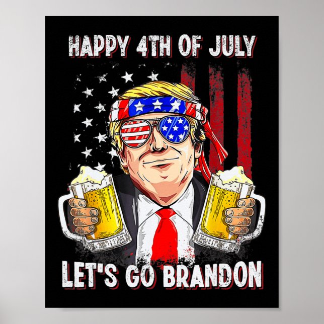 Affiche 4 juillet Bière Brandon Trump Bière Ameri (Devant)