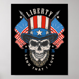 Affiche 4 juillet Chemise patriotique Nous Drapeau America
