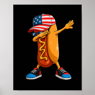 Affiche 4 juillet Chien Chaud Funny Quart De Juillet Garço