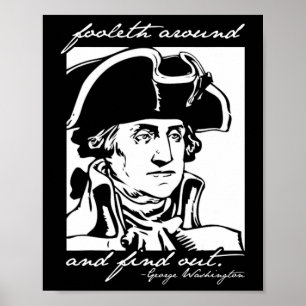 Affiche 4 juillet drôle 4 juillet George Washington Foole