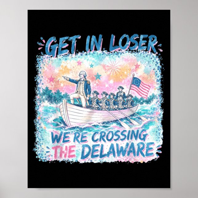 Affiche 4 juillet entrez nous traversons le Delaware (Devant)