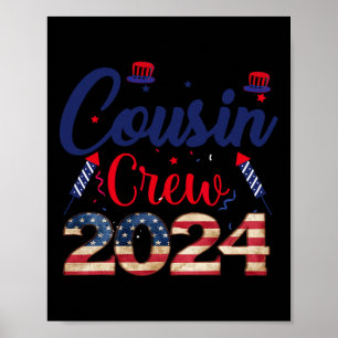 Affiche 4 juillet Équipage Cousin Pour Enfants Enfants Enf