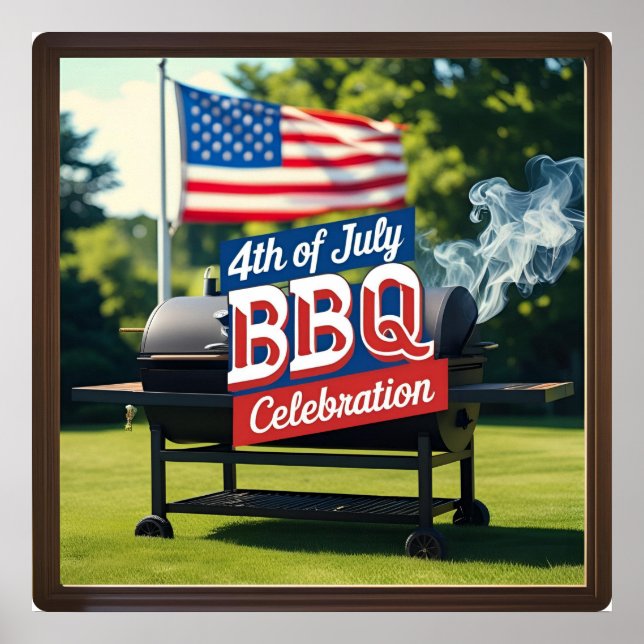 Affiche 4 juillet Fête du barbecue (Devant)