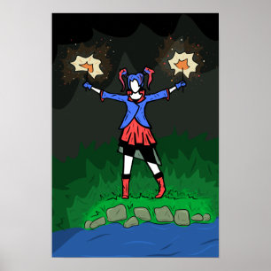 Affiche 4 juillet fille sur l'affiche