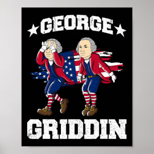 Affiche 4 juillet George Washington Griddy George Griddi