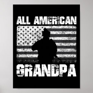 Affiche 4 juillet grand-père tout américain