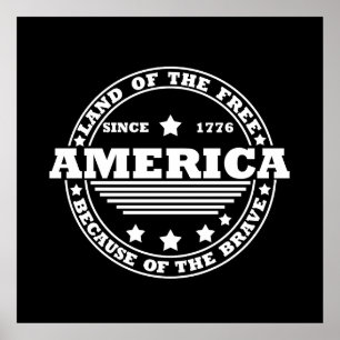 Affiche 4 juillet heureux