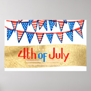 Affiche 4 juillet heureux