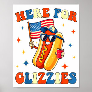 Affiche 4 juillet ici pour Glizzies Hotdog Patriot Hommes