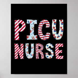 Affiche 4 juillet Infirmière Picu Fête de l'Indépendance A