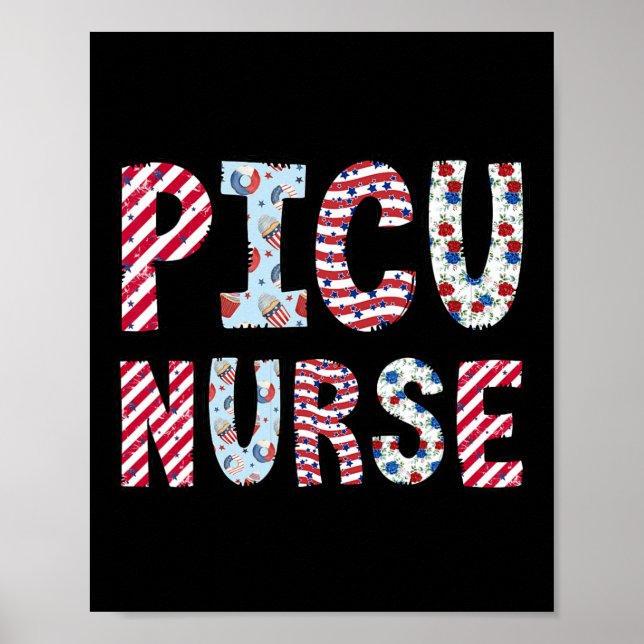 Affiche 4 juillet Infirmière Picu Fête de l'Indépendance A (Devant)