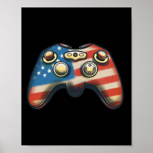 Affiche 4 juillet Jeu Vidéo de chemise Gamer Enfants Garço