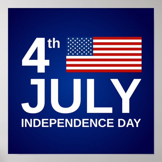 Affiche 4 juillet/Jour de l'Indépendance (Devant)