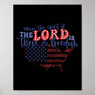 Affiche 4 juillet là où l'esprit du Seigneur est là
