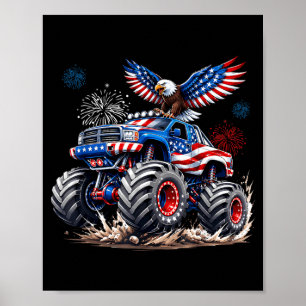 Affiche 4 juillet patriotique américain Usa rouge blanc bl