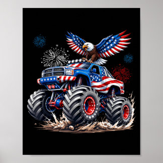 Affiche 4 juillet patriotique américain Usa rouge blanc bl