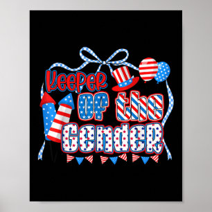 Affiche 4 juillet Patriotique Baby Reveine Party gardien d