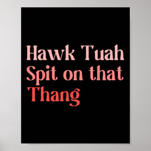 Affiche 4 juillet Patriotique Usa Hawk Tuah cracher sur ce