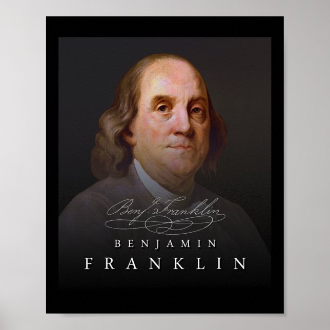 Affiche 4 juillet Père fondateur Ben Benjamin Franklin Tee (Devant)