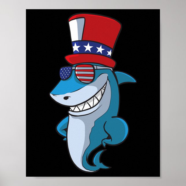 Affiche 4 juillet Requin Pour Enfants (Devant)