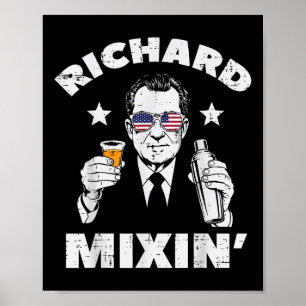 Affiche 4 juillet Richard Mixin Nixon Président Patriot