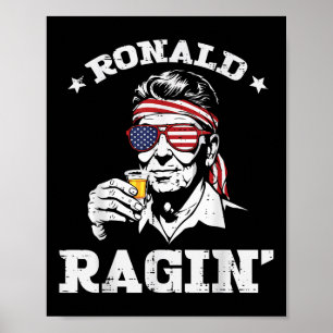 Affiche 4 juillet Ronald Ragin Funny Juillet Quatrième Par