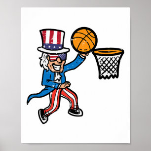Affiche 4 juillet Sketll Oncle Sam America Hommes garçons