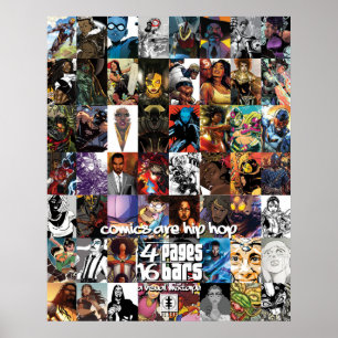 Affiche 4 Pages 16 Bars : "Les BD sont Hip hop"