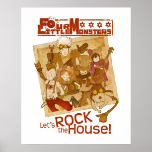 Affiche 4 Petits monstres - Rock the House