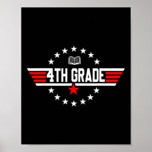 Affiche 4e année 4e année Retour à l'école Premier jour Bo