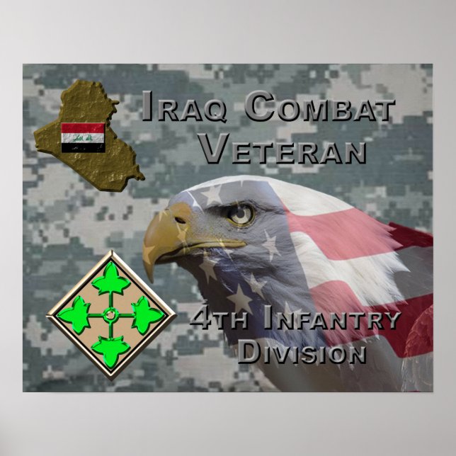 Affiche 4e Division d'infanterie Irak Vétérinaire de comba (Devant)