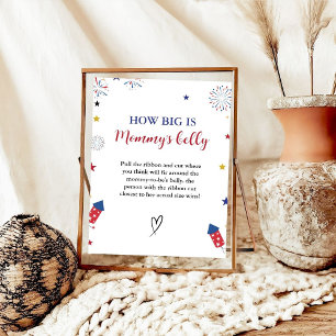 Affiche 4e du jeu de Baby shower du ventre de maman