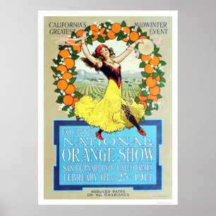 Affiche 4e National Orange Show 1914