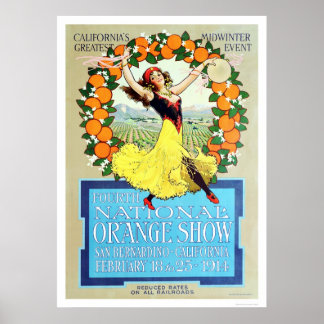 Affiche 4e National Orange Show 1914