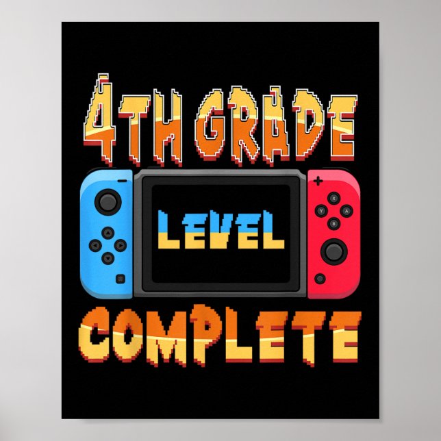 Affiche 4e Niveau Terminé Dernier jour de l'école Gradua (Devant)