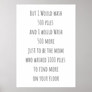 Affiche 500 piles de panneaux de lessive