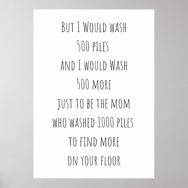 Affiche 500 piles de panneaux de lessive (Devant)