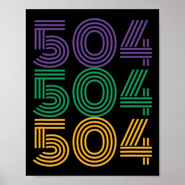 Affiche 504 Mardi Gras 2025 Drôle costume de carnaval (Devant)