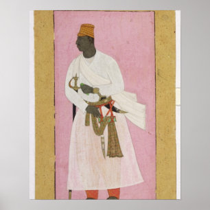 Affiche 50.14/8 Portrait of Malik Amber, inscribed in Deva