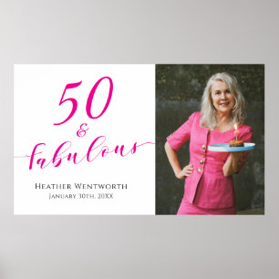Affiche 50 ans et Fabuleux Cinquantième Anniversaire Photo