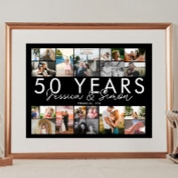 50 ans golden mariage anniversaire photo collage