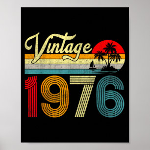 Affiche 50 Ans Vieux 1976 50e Anniversaire Hommes Femmes