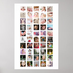 Affiche 50 Collage de Photos Personnalisé