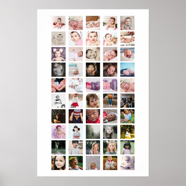 Affiche 50 Collage de Photos Personnalisé (Devant)